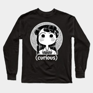 Funny Manga Meme Komi San Curious Face Long Sleeve T-Shirt